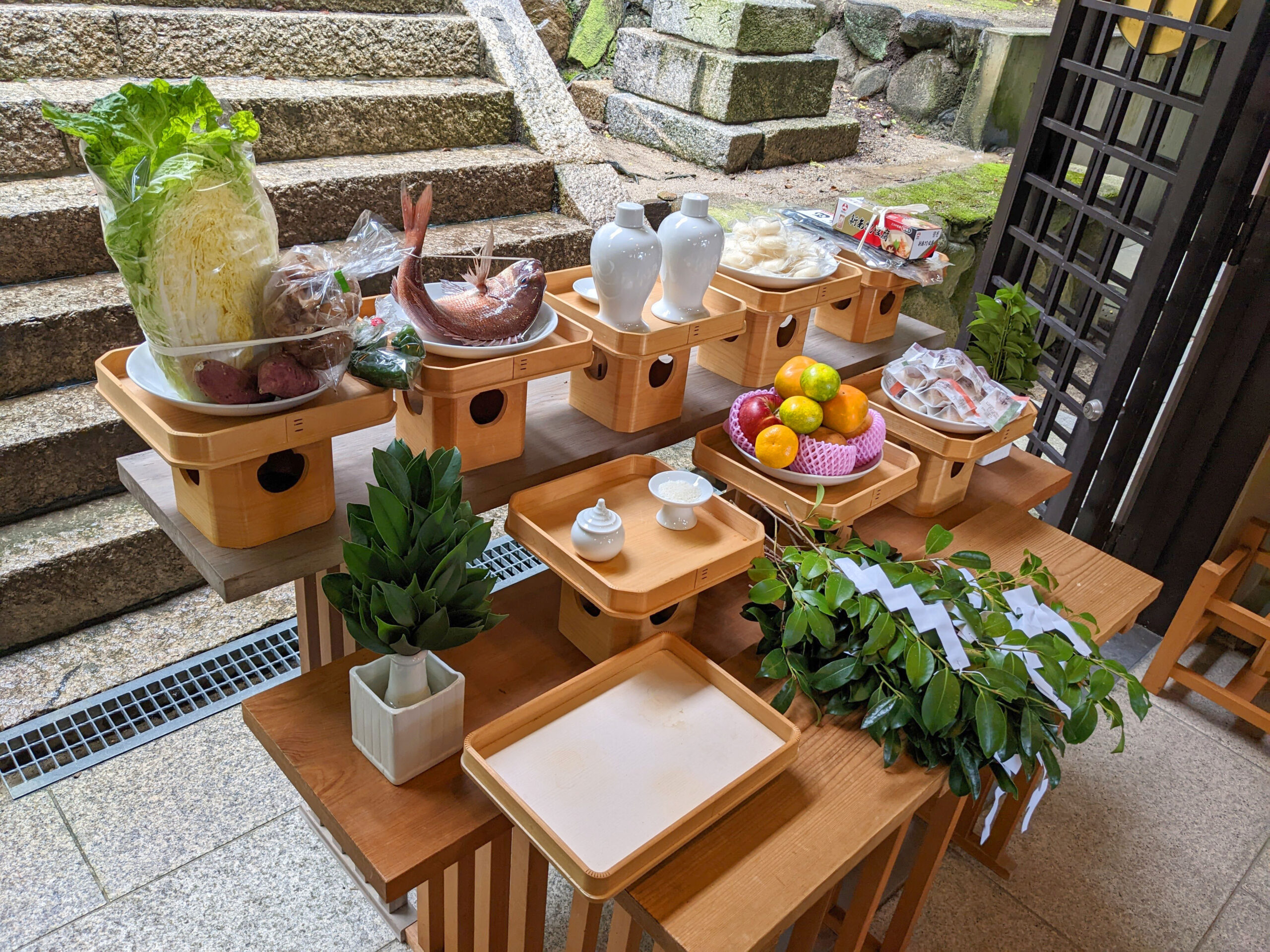 秋祭りのお供え物